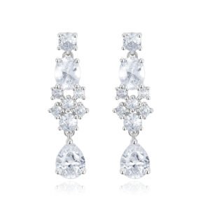 Drop white dating earrings